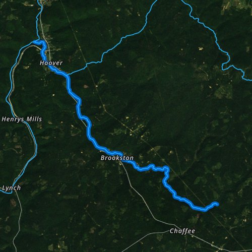 Fly fishing map for South Branch Tionesta Creek, Pennsylvania