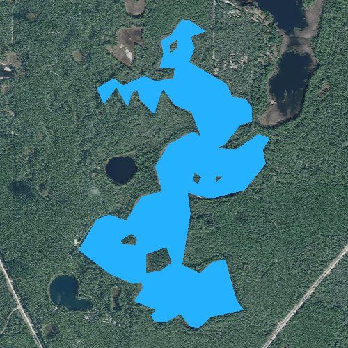 Fly fishing map for South Grasshopper Lake, Florida