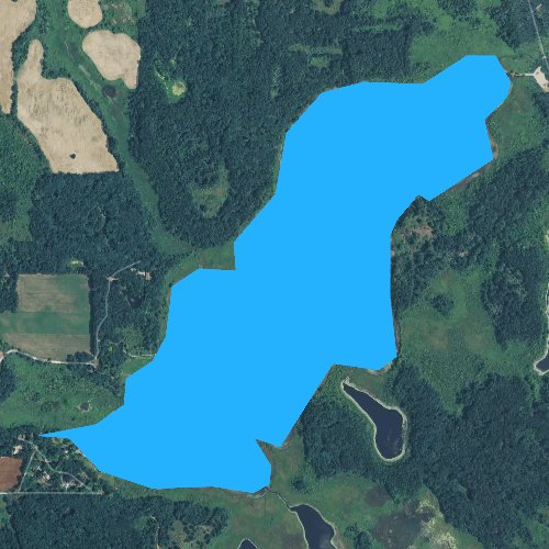 Fly fishing map for South Lake, Michigan