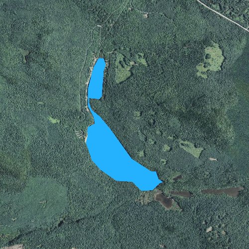 Fly fishing map for South Ponds, New Hampshire