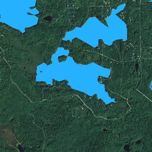 Fly fishing map for South Two Lakes, Wisconsin