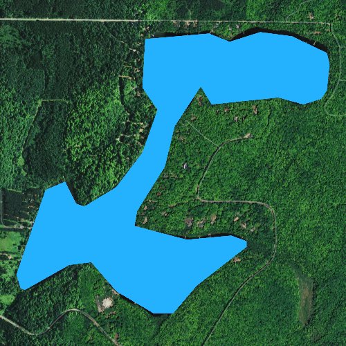 Fly fishing map for Spectacle Lake, Wisconsin