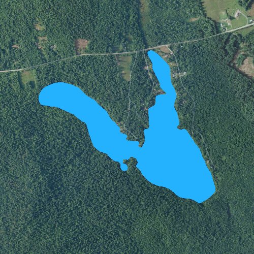 Fly fishing map for Spectacle Pond: Grafton, New Hampshire