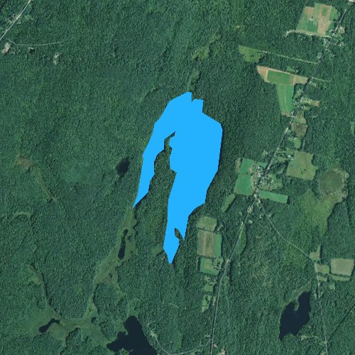 Fly fishing map for Spectacle Pond, Maine