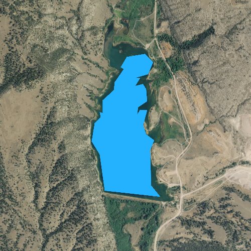Fly fishing map for Spencer Reservoir, Wyoming