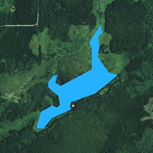 Fly fishing map for Spider Creek Flowage, Wisconsin