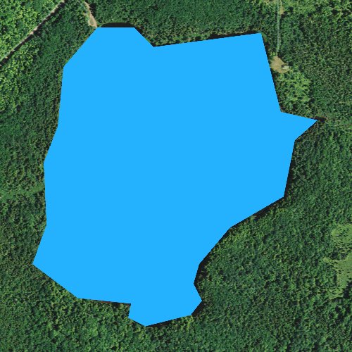 Fly fishing map for Spillerberg Lake, Wisconsin