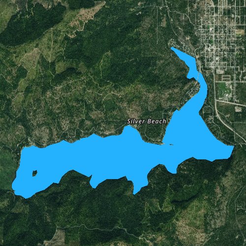 Fly fishing map for Spirit Lake, Idaho