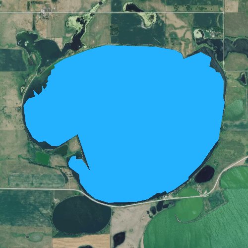 Fly fishing map for Spirit Lake, South Dakota
