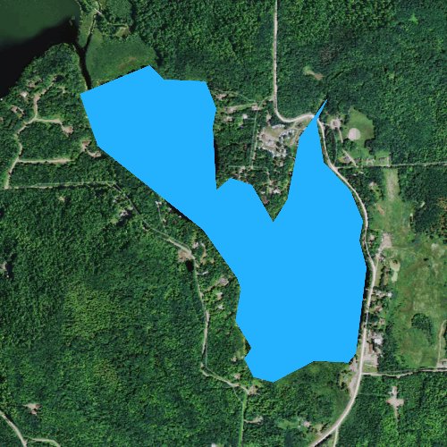 Fly fishing map for Spirit Lake, Wisconsin