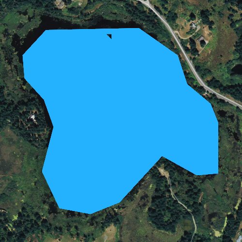 Fly fishing map for Sportsmans Lake, Washington