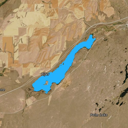 Fly fishing map for Sprague Lake, Washington