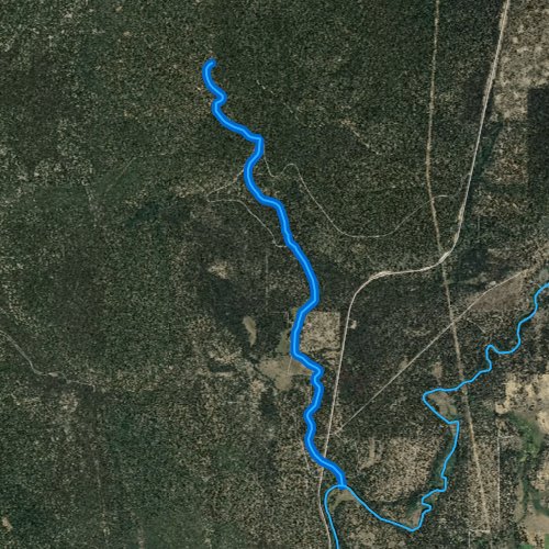 Fly fishing map for Spring Creek, Oregon
