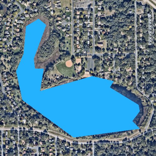 Fly fishing map for Spring Lake, Minnesota