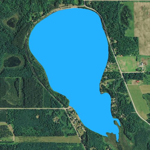 Fly fishing map for Spring Lake: Washburn, Wisconsin