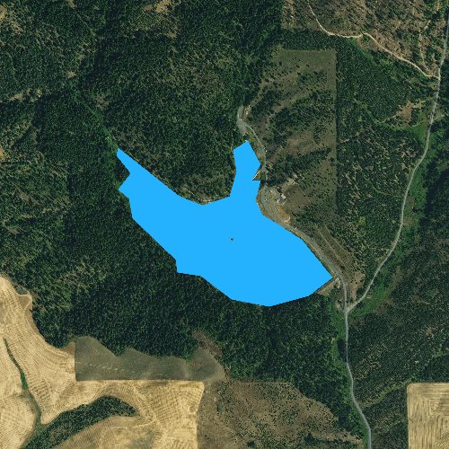 Fly fishing map for Spring Valley Reservoir, Idaho