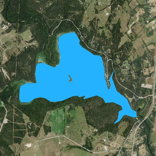 Fly fishing map for Springfield Lake, Texas