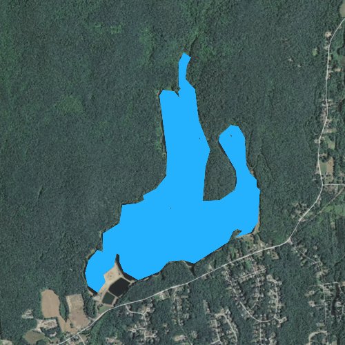 Fly fishing map for Springfield Reservoir, Massachusetts