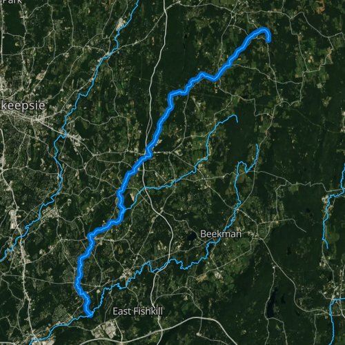 Fly fishing map for Sprout Creek, New York