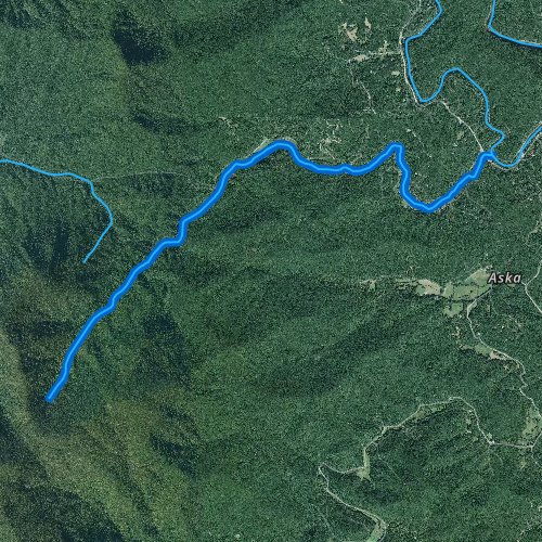 Fly fishing map for Stanley Creek, Georgia