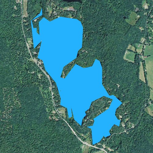 Fly fishing map for Stanley Pond, Maine