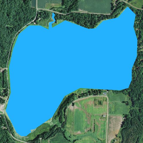 Fly fishing map for Staples Lake, Wisconsin