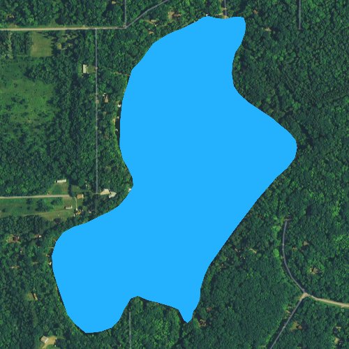 Fly fishing map for Star Lake: Oconto, Wisconsin