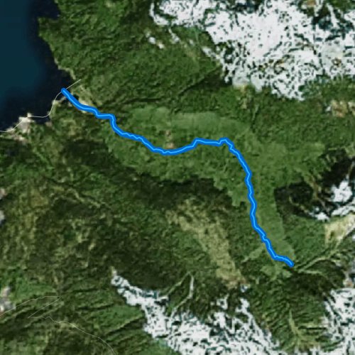 Fly fishing map for Starrigavan Creek, Alaska