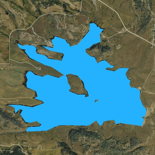 Fly fishing map for Steamboat Lake, Colorado