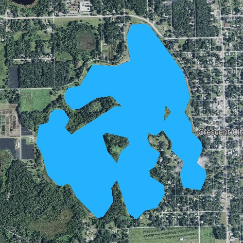Fly fishing map for Stella Lake, Florida