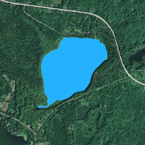 Fly fishing map for Stella Lake: Vilas, Wisconsin