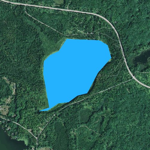 Fly fishing map for Stella Lake, Wisconsin