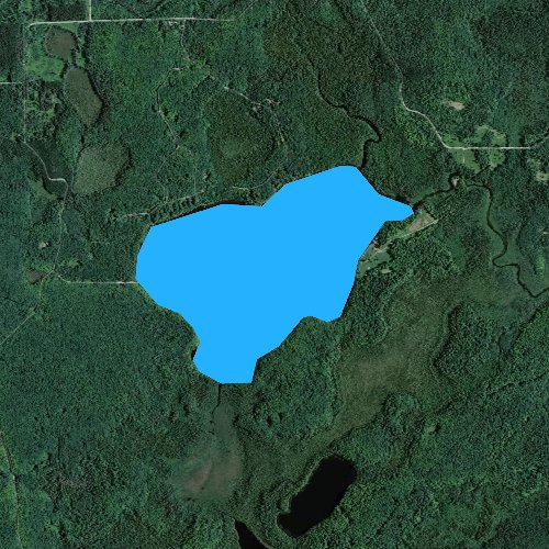 Fly fishing map for Stevens Lake, Wisconsin