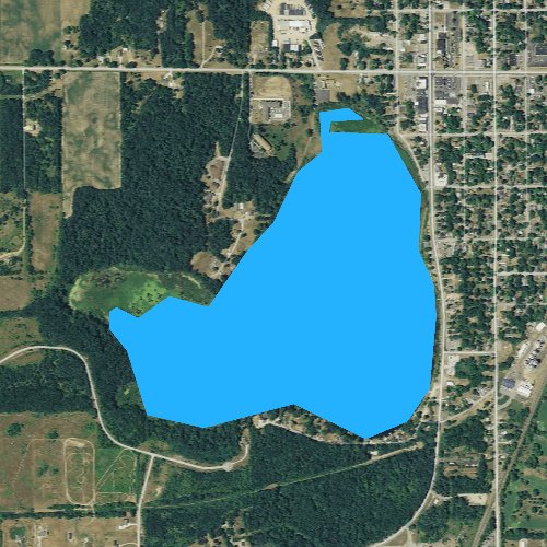 Fly fishing map for Stone Lake, Michigan
