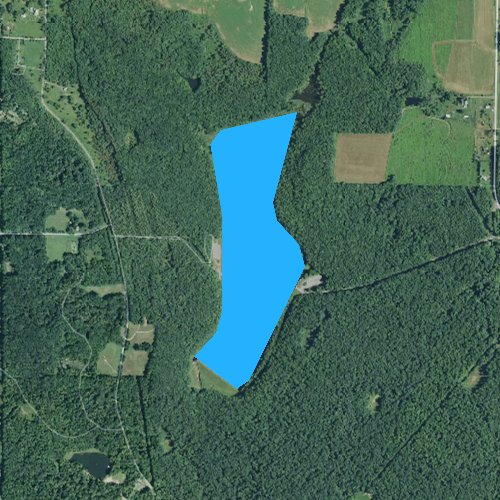 Fly fishing map for Straight Run Lake, Pennsylvania
