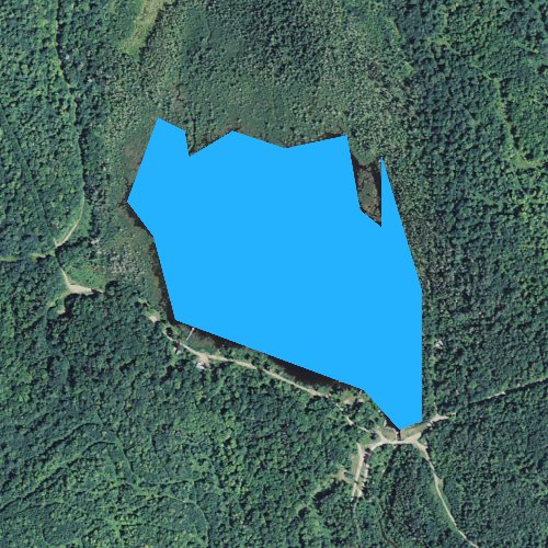 Fly fishing map for Stratford Bog Pond, New Hampshire