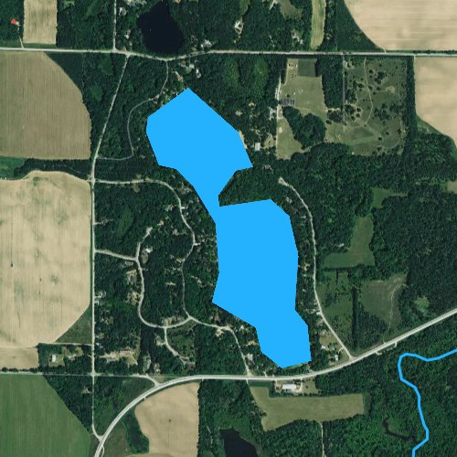 Fly fishing map for Stratton Lake, Wisconsin