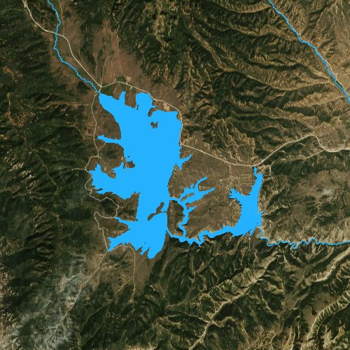 Fly fishing map for Strawberry Reservoir, Utah
