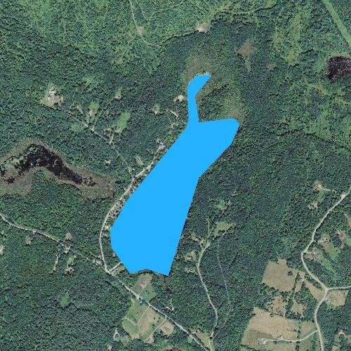 Fly fishing map for Streeter Pond, New Hampshire
