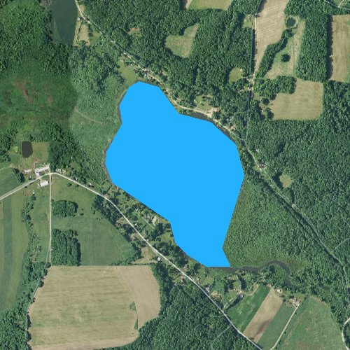 Fly fishing map for Sugar Lake, Pennsylvania