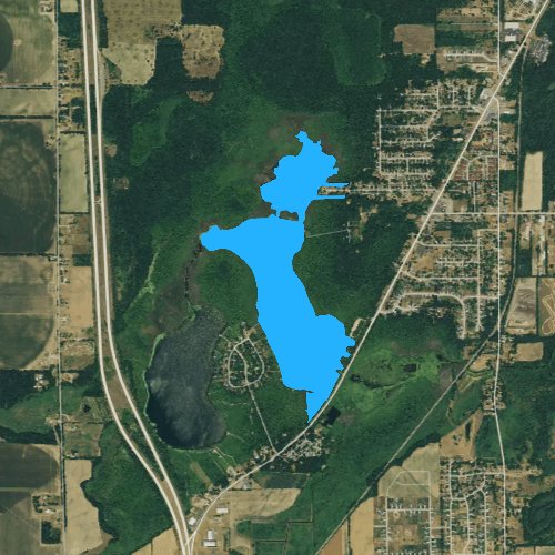 Fly fishing map for Sugarloaf Lake: Kalamazoo, Michigan