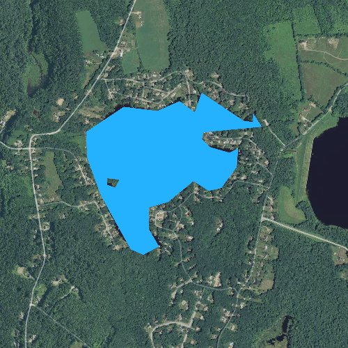 Fly fishing map for Sugden Reservoir, Massachusetts