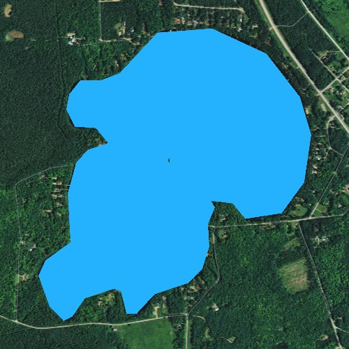Fly fishing map for Summit Lake, Wisconsin