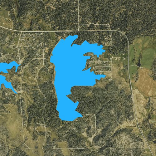 Fly fishing map for Summit Reservoir, Colorado