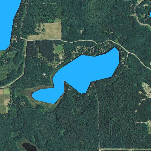 Fly fishing map for Sunfish Lake, Wisconsin