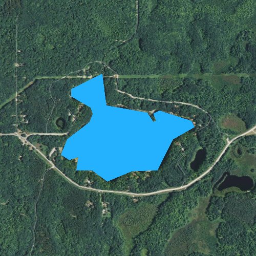 Fly fishing map for Sunrise Lake, Michigan