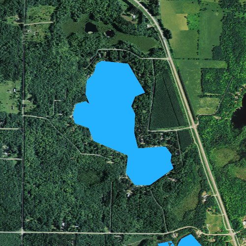 Fly fishing map for Surprise Lake, Wisconsin