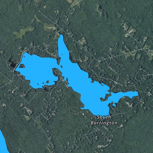 Fly fishing map for Swains Lake, New Hampshire
