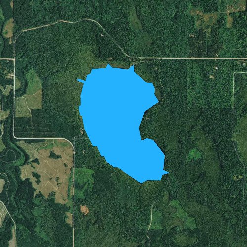 Fly fishing map for Swamp Lake, Wisconsin