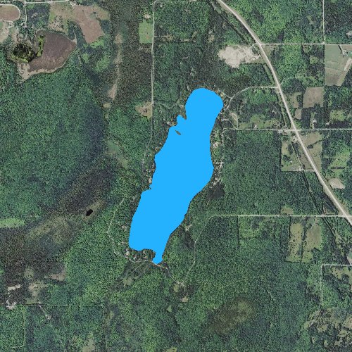 Fly fishing map for Swan Lake: Iron, Michigan